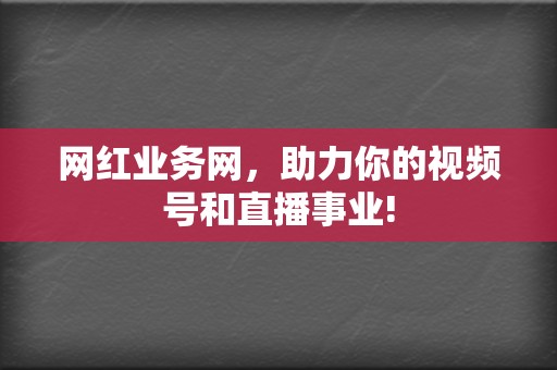 网红业务网,助力你的视频号和直播事业! 第2张 网红业务网,助力你的视频号和直播事业! 第2张