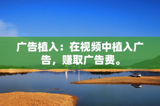 广告植入:在视频中植入广告,赚取广告费。 第2张 广告植入:在视频中植入广告,赚取广告费。 第2张