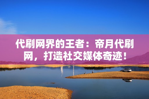 代刷网界的王者:帝月代刷网,打造社交媒体奇迹! 第2张 代刷网界的王者:帝月代刷网,打造社交媒体奇迹! 第2张