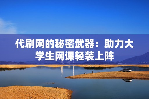 代刷网的秘密武器:助力大学生网课轻装上阵 第2张 代刷网的秘密武器:助力大学生网课轻装上阵 第2张
