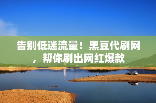 告别低迷流量!黑豆代刷网,帮你刷出网红爆款 第2张 告别低迷流量!黑豆代刷网,帮你刷出网红爆款 第2张