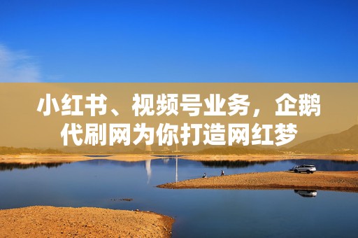 小红书、视频号业务,企鹅代刷网为你打造网红梦 第2张 小红书、视频号业务,企鹅代刷网为你打造网红梦 第2张