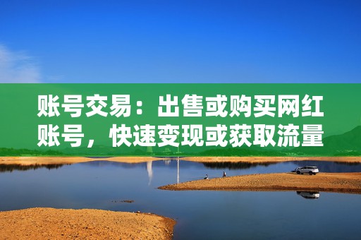 账号交易:出售或购买网红账号,快速变现或获取流量! 第2张 账号交易:出售或购买网红账号,快速变现或获取流量! 第2张