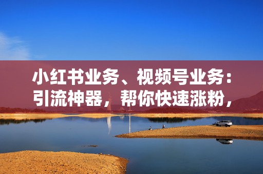 小红书业务、视频号业务:引流神器,帮你快速涨粉,打造自媒体王国 第2张 小红书业务、视频号业务:引流神器,帮你快速涨粉,打造自媒体王国 第2张
