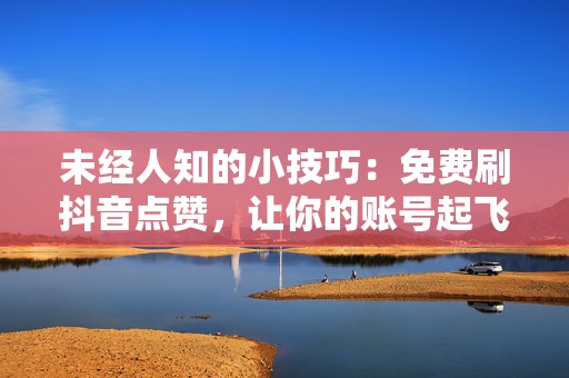 未经人知的小技巧:免费刷抖音点赞,让你的账号起飞 第2张 未经人知的小技巧:免费刷抖音点赞,让你的账号起飞 第2张