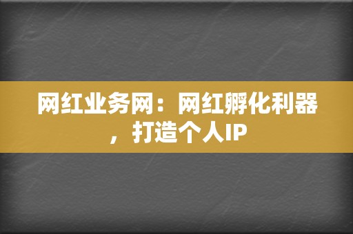 网红业务网:网红孵化利器,打造个人IP 第2张 网红业务网:网红孵化利器,打造个人IP 第2张